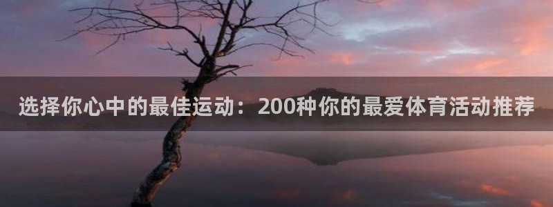 vsport体育官方集团官网：选择你心中的最佳运动：
